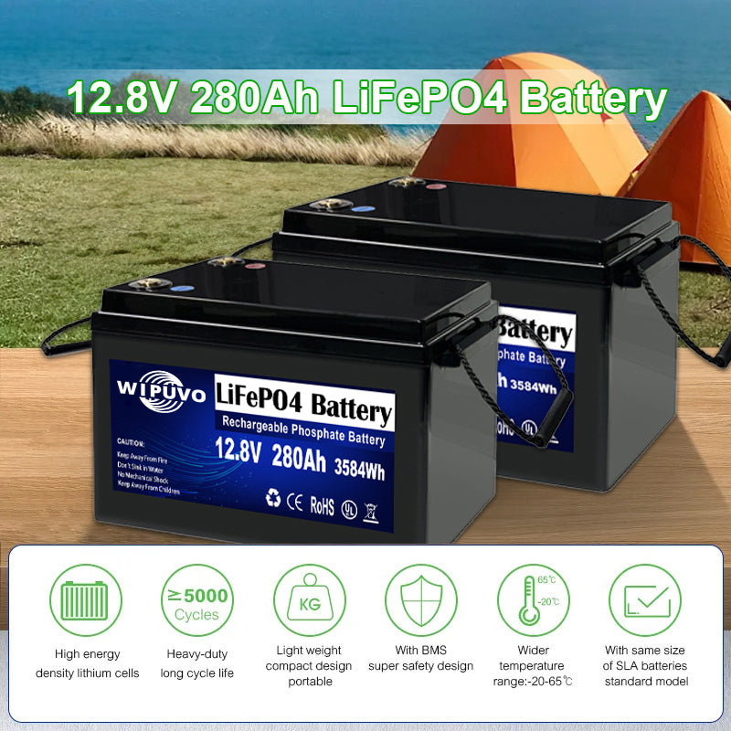 12.8V 280Ah Lithium LiFePO4 Battery