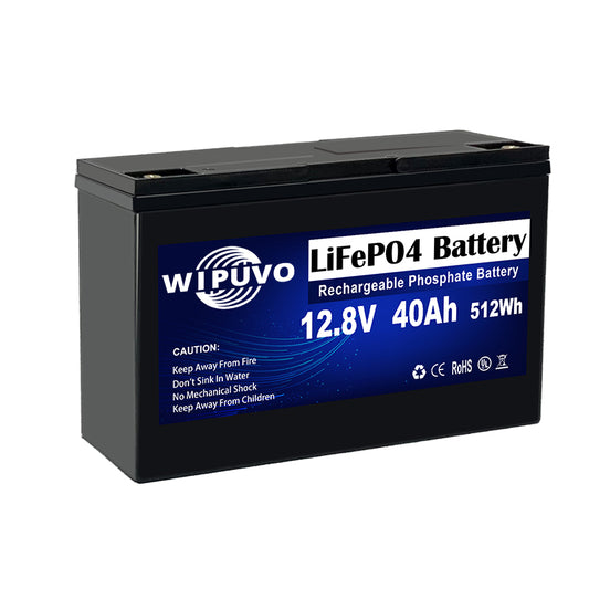 12.8V 40Ah 512Wh LiFePO4 Battery