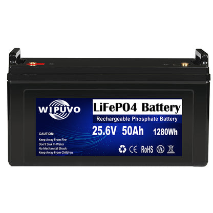 25.6V 50Ah Lithium LiFePO4 Battery