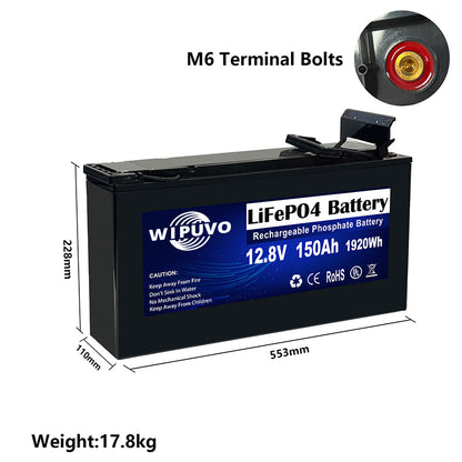 12.8V 150Ah 1920Wh LiFePO4 Battery