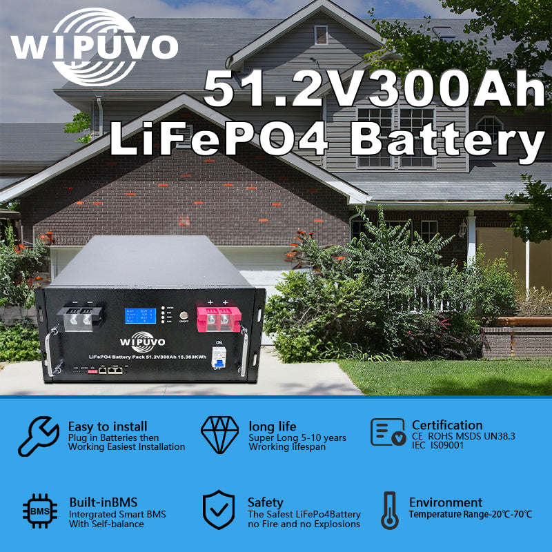 51.2V300Ah Litium LiFePO4 Battery