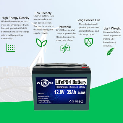 12.8V 35Ah 448Wh Lithium Battery