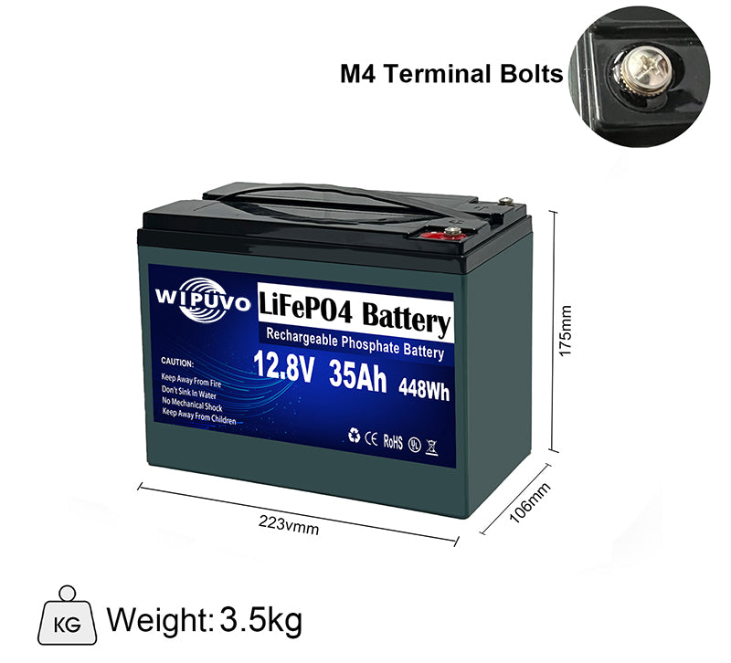 12.8V 35Ah 448Wh Lithium Battery