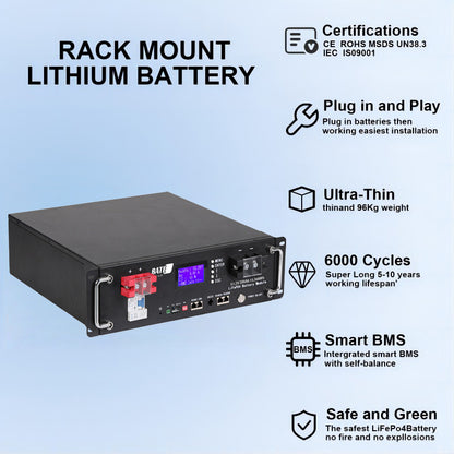 51.2V 300Ah Lithium-Batterie Lifepo4 Akku 48V